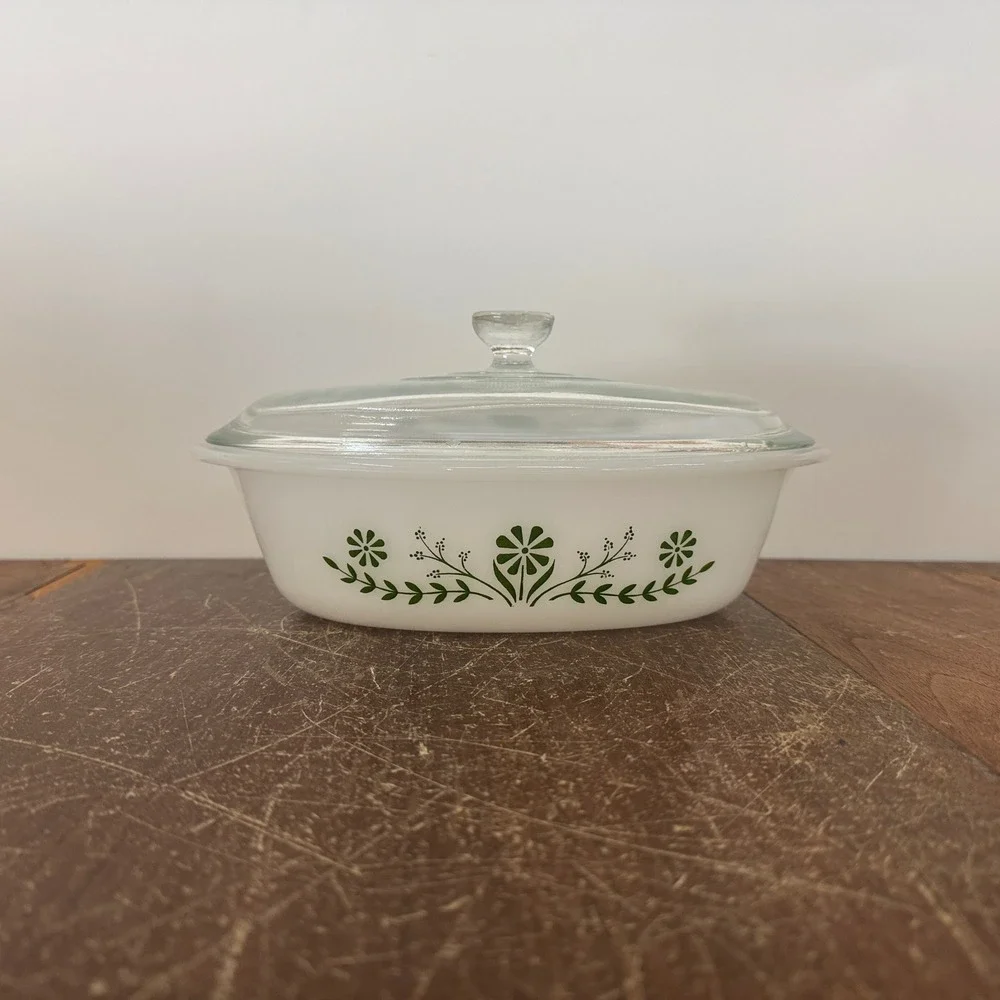 Glasbake vintage green